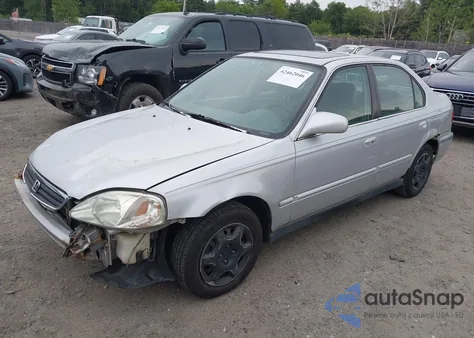 1999 Honda Civic Ex z USA, uszkodzony, nr VIN 2HGEJ8646XH589591